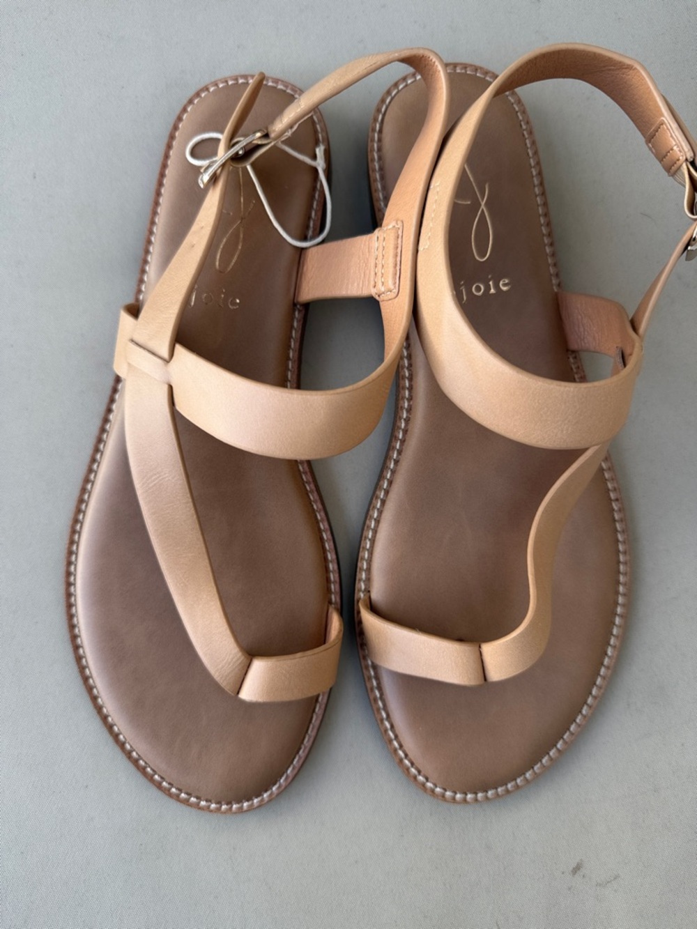 Joie Nude Tan Leather Strappy Sandals - Picture 2 of 5
